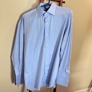 Saks Fifth Avenue Sky Blue Dress Shirt 16 32/33